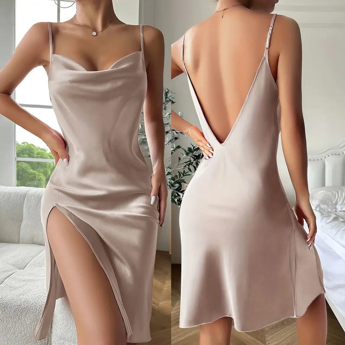 Lynn Backless Spaghetti Sleepwear